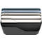 Boîte à lettres Rotho My Paper, 5 compartiments pour documents de format A4, L 355 x P 162 x H 295 mm, PP et carton, noir avec compartiments pour dossiers bleus