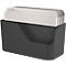 Boîte à lettres Rotho My Paper, 5 compartiments pour documents de format A4, L 355 x P 162 x H 295 mm, PP et carton, noir avec compartiments pour dossiers gris