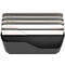 Boîte à lettres Rotho My Paper, 5 compartiments pour documents de format A4, L 355 x P 162 x H 295 mm, PP et carton, noir avec compartiments pour dossiers gris