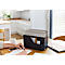 Boîte à lettres Rotho My Paper, 5 compartiments pour documents de format A4, L 355 x P 162 x H 295 mm, PP et carton, noir avec compartiments pour dossiers gris