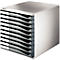 Boîte à tiroirs LEITZ®, 10 tiroirs, format A4, polystyrène, gris clair/gris