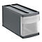 Boîte à tiroirs Rotho SYSTEMIX S, modulaire, 1 tiroir fermé, poignée encastrée, empilable, code QR, L 395 x l 170 x H 203 mm, PP, anthracite-transparent