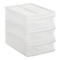 Boîte à tiroirs Rotho SYSTEMIX TOWER S, 3 tiroirs fermés format A5, poignées encastrées, empilable, L 265 x l 192 x H 233 mm, PP, transparent
