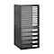 Boîte à tiroirs Rotho TIMELESS, 10 tiroirs fermés au format A4, empilable, L 345 x l 290 x H 320 mm, polystyrène, anthracite