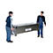 Boîte à tubes fluorescents BAUER AL-D 200, en aluminium, accessible en fauteuil roulant, empilable, L 2100 x P 465 x H 585 mm