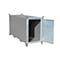 Boîte à tubes fluorescents BAUER SL 200, en tôle d'acier, accessible en fauteuil roulant, verrouillable, porte galvanisée, L 2100 x P 770 x H 1125 mm, gris