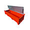 Boîte à tubes fluorescents BAUER SL-N 220, en tôle d'acier, accessible en fauteuil roulant, couvercle galvanisé, cloison amovible, L 2300 x P 800 x H 530 mm, rouge