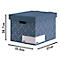 Boîte d'archives BANKERS BOX® Décor, carton certifié FSC®, L 390 x l 340 x H 291 mm, pour formats DIN A4, bleu ardoise, 5 pcs.