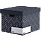 Boîte d'archives BANKERS BOX® Décor, carton certifié FSC®, L 390 x l 340 x H 291 mm, pour formats DIN A4, bleu nuit, 5 pcs.