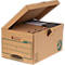 Boîte d'archives BANKERS BOX Maxi EARTH, fr A4, couvercle rabattable &amp; champ d'inscription, L 293 x P 560 x H 390 mm, carton recyclé FSC, marron, 10 pièces