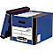 Boîte d'archives BANKERS BOX® Premium Tall Box, pour formats A4, empilable jusqu'à 6 pièces, 100 % carton recyclé, L 330 x P 381 x H 298 mm, bleu, 5 pièces