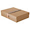 Boîte d'archives Falken PureBox Nature A3, pour jusqu'à 1250 feuilles, avec champ d'inscription, L 440 x l 320 x hauteur de remplissage 100 mm, carton FSC®, brun