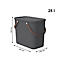 Boîte de rangement ALBULA, avec couvercle, 25 litres, poignée en arceau, empilable, en plastique recyclé, L 400 x P 235 x H 340 mm, anthracite