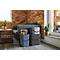 Boîte de rangement ALBULA, avec couvercle, 40 litres, poignée en arceau, empilable, en plastique recyclé, L 400 x P 358 x H 340 mm, anthracite