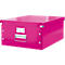 Boîte de rangement Click + Store Leitz®, en carton, pour format A3, rose