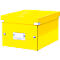 Boîte de rangement Click + Store Leitz®, en carton, pour format A5, jaune