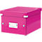 Boîte de rangement Click + Store Leitz®, en carton, pour format A5, rose