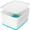 Boîte de rangement Leitz MyBox, DIN A4, pour les ustensiles, blanc/bleu glacé