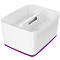 Boîte de rangement Leitz MyBox, DIN A4, pour les ustensiles, blanc/violet