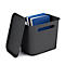 Boîte de rangement Rotho BRISEN, volume 7 l, structure perforée, haute &amp; étroite, empilable, sans couvercle, L 262 x l 180 x H 211 mm, PP recyclé, anthracite