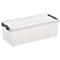 Boîte de rangement Sunware Q-LINE, clips de fermeture, transparent, empilable, 9,5 l, L 485 x l 190 x H 147 mm