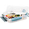 Boîte de rangement Sunware Q-line - couvercle - clips de fermeture - transparent - L 118 x l 77 x H 30 mm - 0,2 l