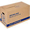 Boîte de transport Boîte à livres, particulièrement stable, poignées renforcées, double fond, champs d'inscription, L 580 x P 300 x H 340 mm, carton ondulé, brun