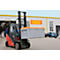 Boîte de transport et de plateforme CEMO CEMbox 750, polyéthylène, 750 l, L 1700 x l 840 x H 800 mm, empilable, avec porte latérale, gris/orange