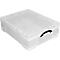 Boîte de transport Really Useful Box, volume 70 l, L 810 x l 620 x H 225 mm, empilable, avec couvercle &amp; poignées rabattables, PP recyclé, transparent