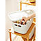 Boîte de transport Rotho Albula, volume 12 l, empilable, avec couvercle amovible et trous de préhension, L 395 x l 235 x H 177 mm, plastique recyclé, blanc