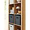 Boîte de transport Rotho Albula, volume 27 l, empilable, avec couvercle amovible et trous de préhension, L 370 x l 290 x H 295 mm, plastique recyclé, anthracite