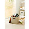 Boîte de transport Rotho Albula, volume 27 l, empilable, avec couvercle amovible et trous de préhension, L 370 x l 290 x H 295 mm, plastique recyclé, marron