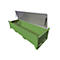Boîte pour tubes fluorescents BAUER SL-N 220, en tôle d'acier, accessible aux fauteuils roulants, couvercle galvanisé, cloison amovible, L 2300 x P 800 x H 530 mm, vert