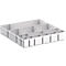 Boîtes pour petites pieces bott verso, pour tiroirs, set de 15 boîtes, pour hauteur de front 100/125 mm, L 525 x P 550 x H 77 mm, tôle d'acier