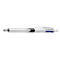 Bolígrafo cuatricolor BIC® 4 Colours® 3+1 HB, resistente al agua, incluye recambios, gris/blanco