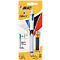 Bolígrafo cuatricolor BIC® 4 Colours® 3+1 HB, resistente al agua, incluye recambios, gris/blanco