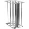 BonTon Insert à godets pour Circubin 40 L, aluminium, 5 trous Ø 82 mm, ouverture d'introduction pour bâtonnets d'agitation, alu argenté