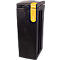 BonTon Système de tri des déchets plastique, 70 litres, polypropylène recyclé, design unique, L 280 x P 430 x H 771 mm, jaune/gris