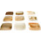 Bord Papstar QUADRATO Puur, wegwerp, vierkant, L 150 x B 150 mm, water- en hittebestendig, composteerbaar, palmblad, naturel, 25 stuks