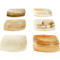 Bord Papstar QUADRATO Puur, wegwerp, vierkant, L 200 x B 200 mm, water- en hittebestendig, composteerbaar, palmblad, naturel, 25 stuks