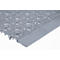 Dalle de sol en plastique perforé gris clair avec une bordure biseautée.