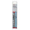 Sägeblatt in Blisterverpackung, hellblaues Blatt mit schwarzer Schrift, BOSCH-Logo.