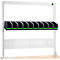 Bott verso A6 montageframeset, voor verso werkbank, bovenblad met sleuven, 10 bottBoxen, B 1350 x D 435 x H 1357 mm, plaatstaal, RAL 7035 lichtgrijs