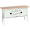 Bott verso box-type werkbank, met multiplex blad, 3 laden &amp; 2 deuren, B 1750 x D 600 x H 830 - 930 mm, RAL 7035 lichtgrijs