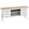 Bott verso box-type werkbank, met multiplex blad, 6 laden &amp; 1 legplank, B 2000 x D 600 x H 830 - 930 mm, RAL 7035 lichtgrijs