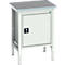 Bott verso box werkbank, linoleumblad, 1 deur, 1 plank, B 700 x D 600 x H 780 - 930 mm, lichtgrijs