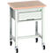 Bott verso verrijdbare werkbank, multiplexplaat, met set dwarsverbindingen, 1 lade, B 700 x D 600 x H 930 mm, lichtgrijs
