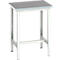 Bott verso werkbank, linoleum werkblad, met kruisschoorset, B 700 x D 600 x H 780 - 930 mm, lichtgrijs