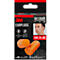 Bouchons d'oreilles 3M 1100, à usage unique, valeur SNR 35 dB, mousse souple, orange, 4 paires, en boîte de rangement
