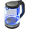Bouilloire exquisit 3501 swg WK, verre, 2 L, 2200 W, avec éclairage intérieur, rotation à 360°,